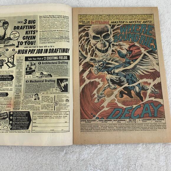 Doctor Strange Master of the Mystic Arts #4 Oct 1974 Death App. Marvel Comics - Picture 8 of 16